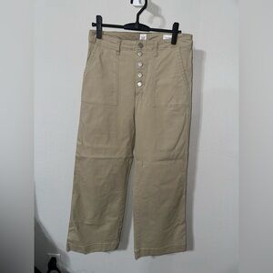 GAP High Rise Wide Leg‎ Khaki Pants Size 10